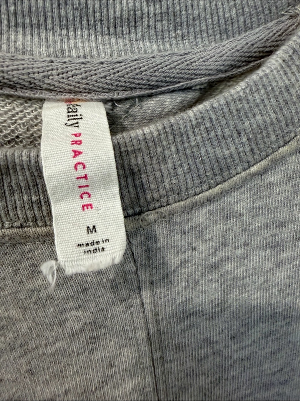 Anthropologie- Daily Practice Gray Sweatshirt Bubble Hem Dress w Open Back - Med - Picture 7 of 8